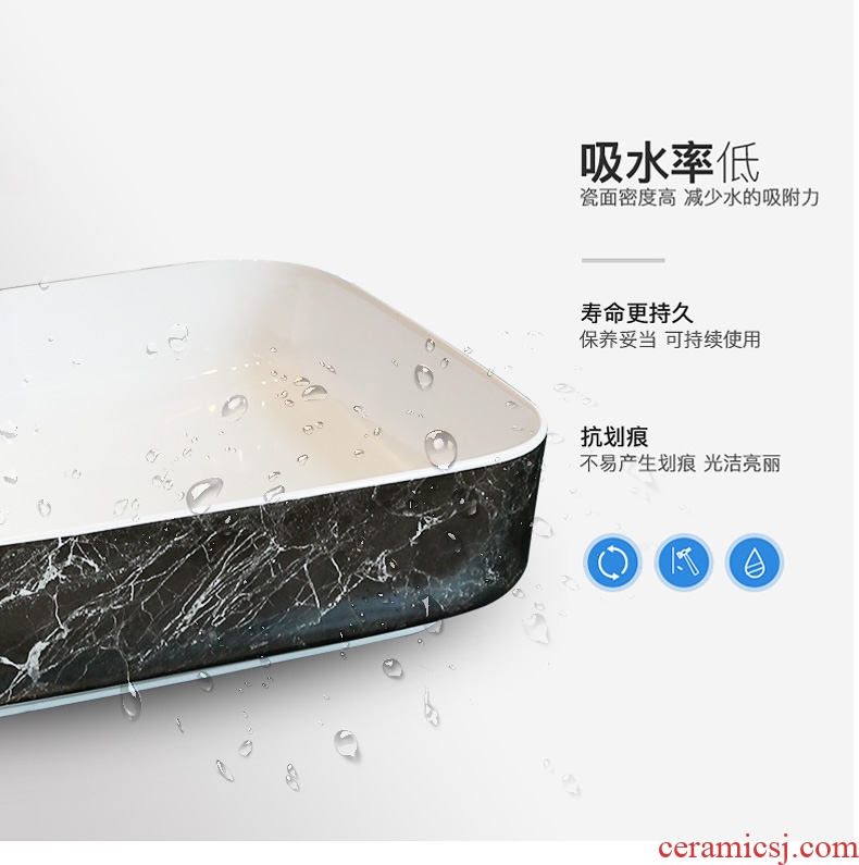 The stage basin sink ceramic home for wash face basin bathroom sink northern art rectangular basin