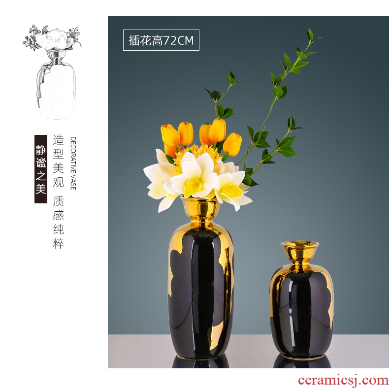 European ceramic vase simulation flower flower key-2 luxury furnishing articles I and contracted sitting room bedroom TV cabinet table flower art