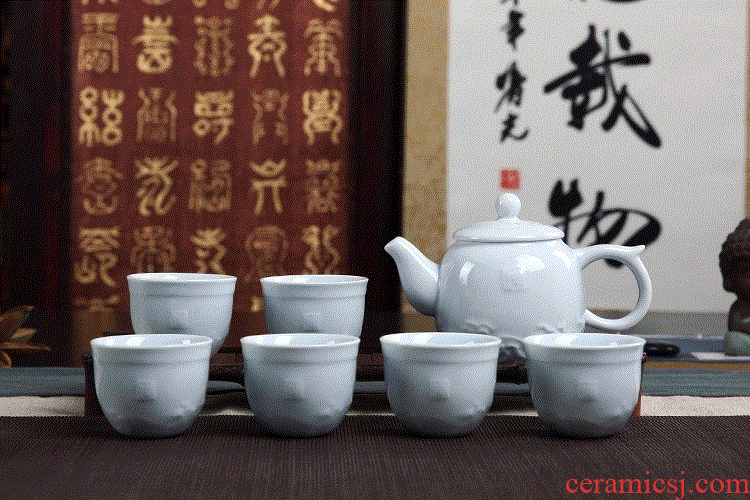 Contracted household of Chinese style kung fu tea cup tea set a set of ceramic tea set with the teapot