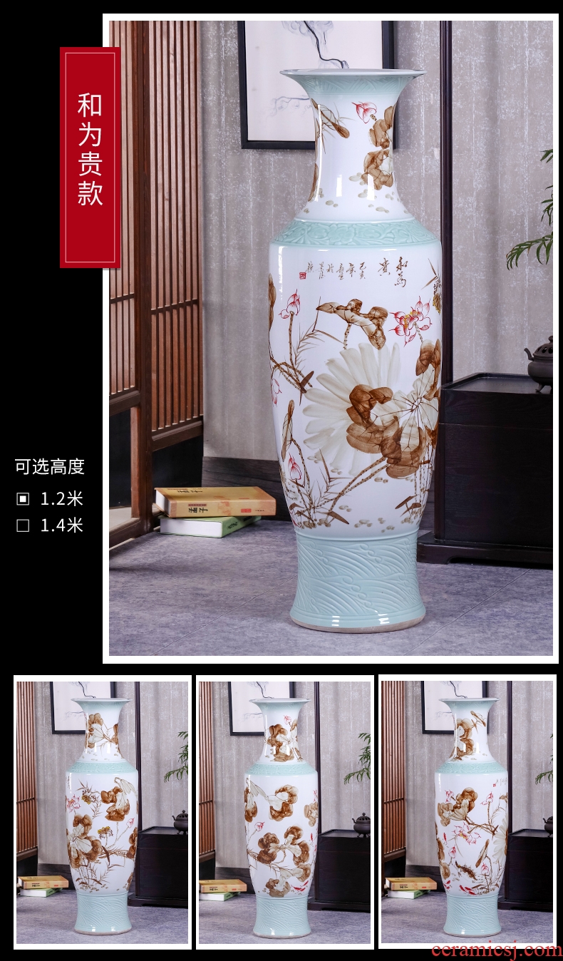 Large vases, I and contracted sitting room to heavy flower arranging flower implement coarse some ceramic pot home decoration ceramic furnishing articles - 604159501063