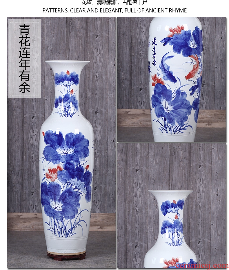 Jingdezhen ceramics, vases, flower arranging large antique Chinese style household TV ark, place of the sitting room porch decoration - 566960082364