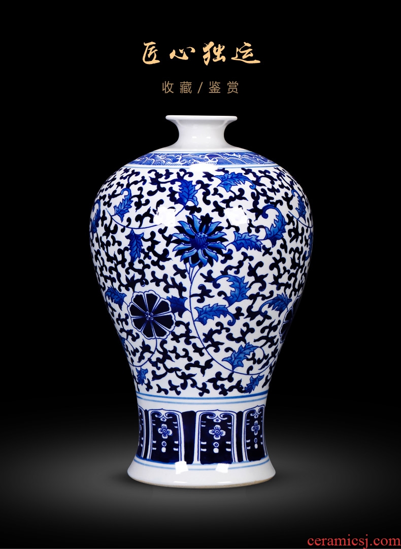 Porcelain of jingdezhen ceramics vase large sitting room place flower arranging restoring ancient ways is rich ancient frame of Chinese style household decorations - 605423614430