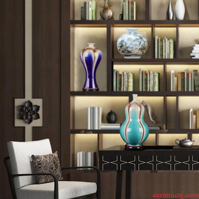 Modern creative up with jingdezhen ceramic vase sitting room place open piece of flower arrangement, wine cabinet mesa that occupy the home decoration