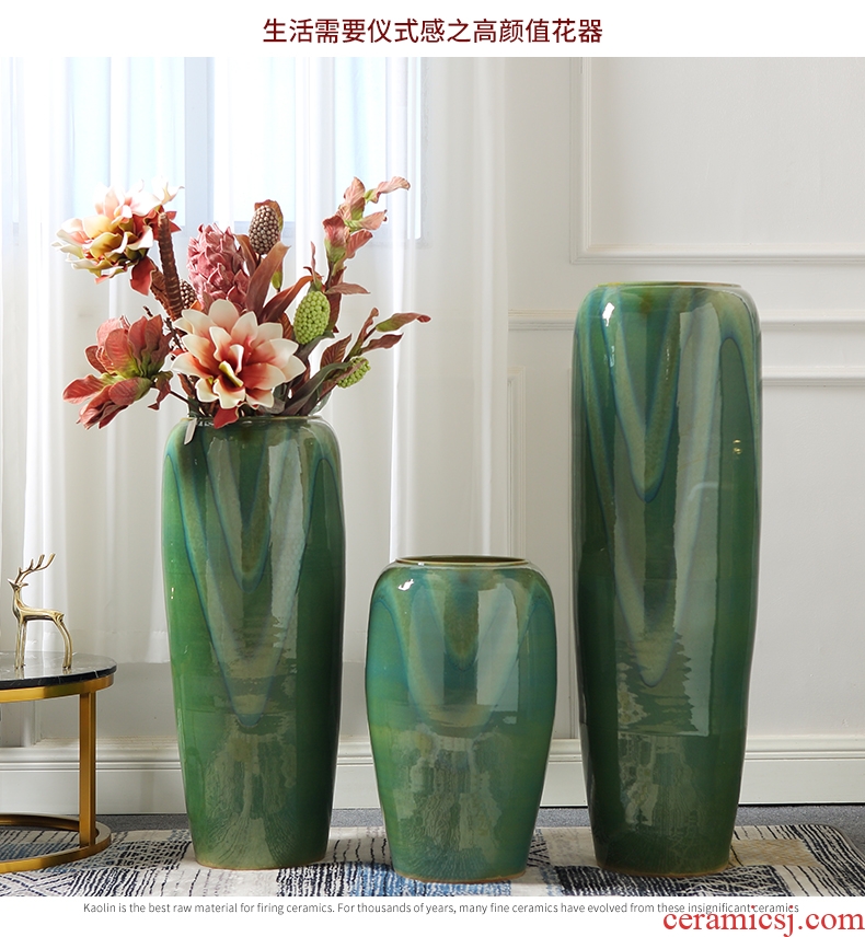 Chinese style restoring ancient ways is coarse ceramic club hotel furnishing articles sitting room window flower arrangement of large vase yulan flower POTS - 600114069958