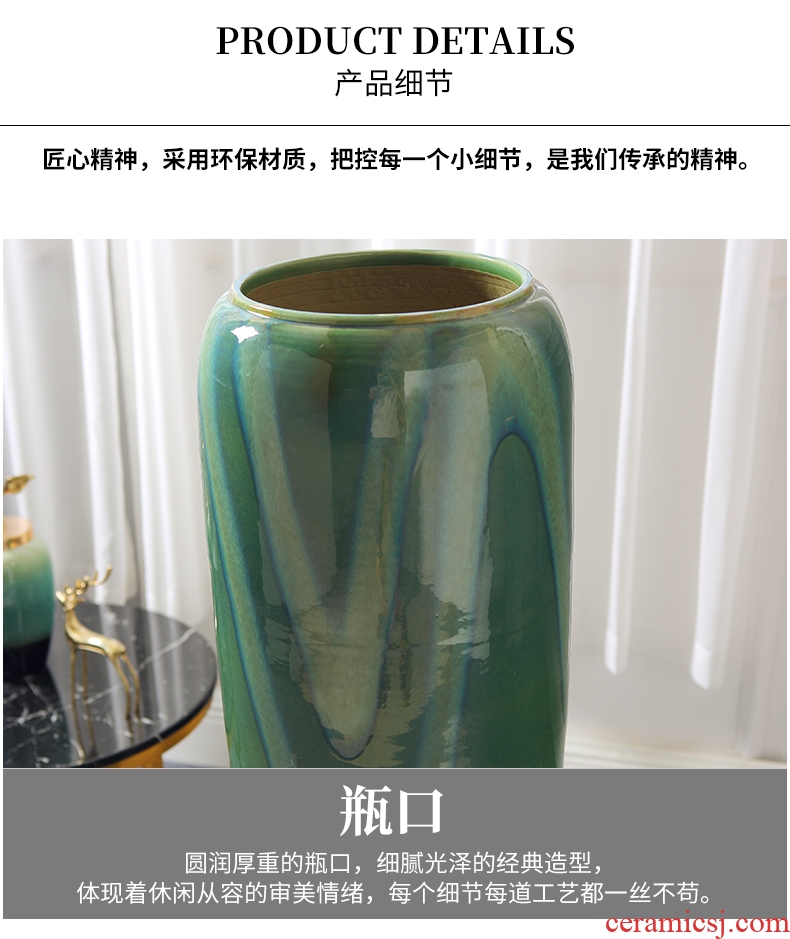 Chinese style restoring ancient ways is coarse ceramic club hotel furnishing articles sitting room window flower arrangement of large vase yulan flower POTS - 600114069958