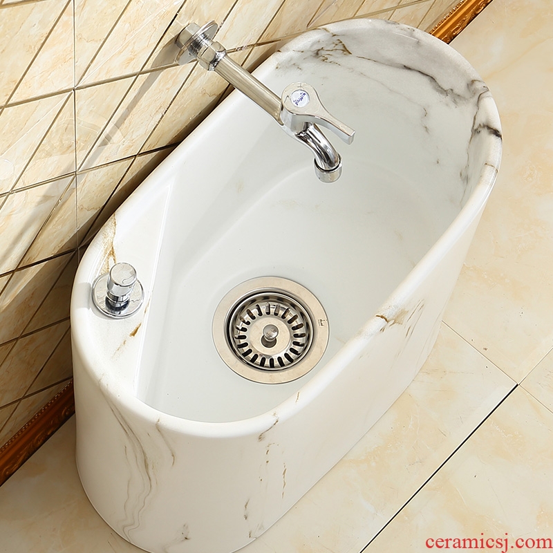 Ceramic toilet household balcony mop pool floor mop pool marble mop basin to wash the mop pool