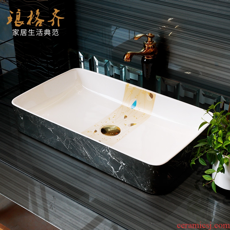 The stage basin sink ceramic home for wash face basin bathroom sink northern art rectangular basin