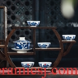 Jingdezhen ceramic sample tea cup high personal cup single cup white kung fu tea set small teacups hand-painted porcelain masters cup