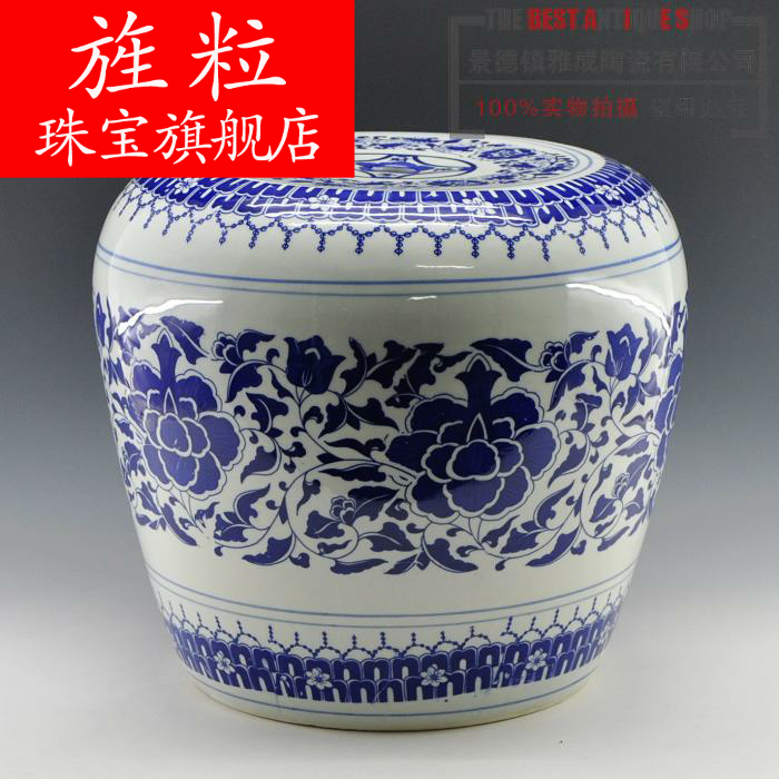 Blue and white apple continuous grain of jingdezhen ceramics who cooler who crafts home furnishing articles adornment