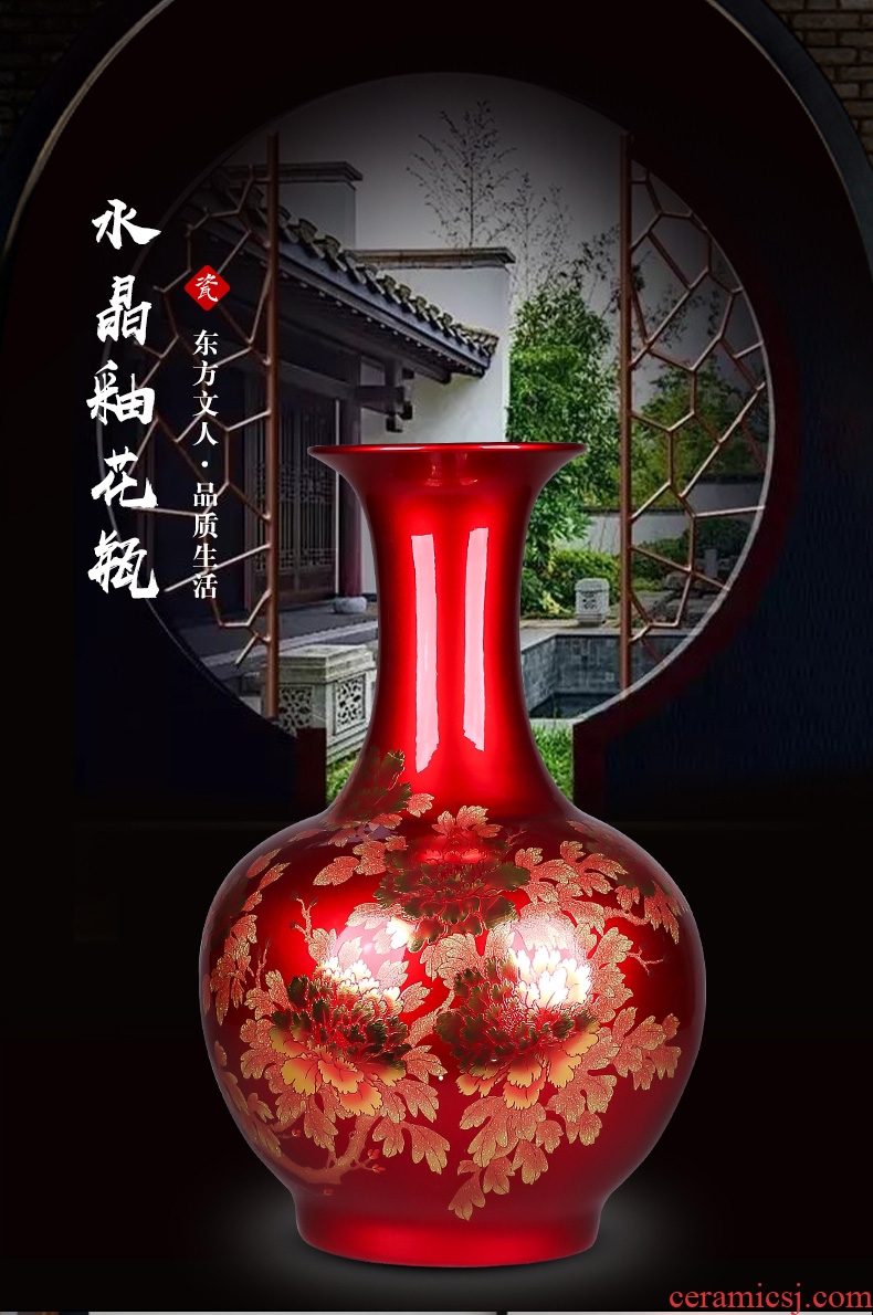 Jingdezhen ceramic vase large landing hand - made porcelain porcelain of modern Chinese style home sitting room adornment is placed - 602887003837