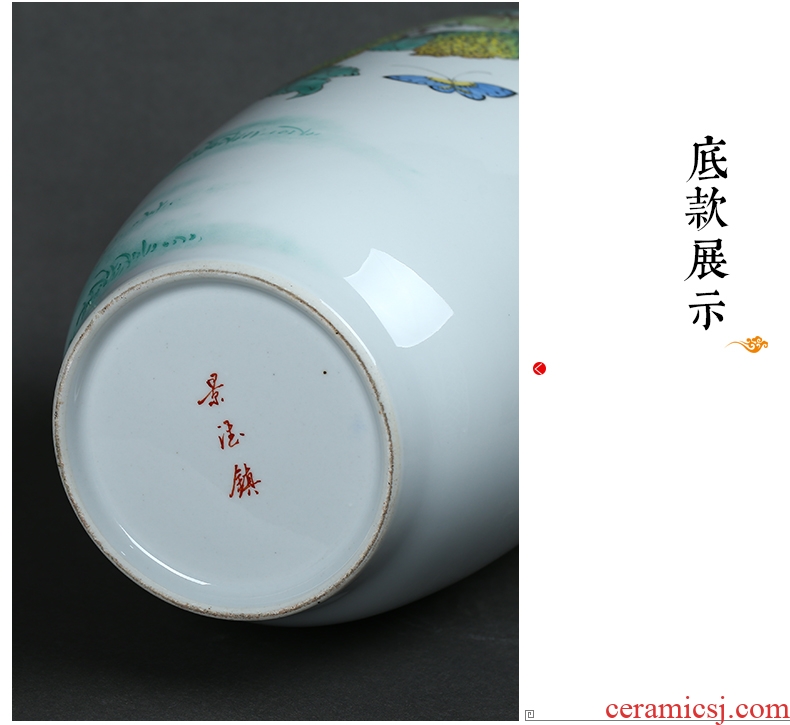 Jingdezhen ceramics hand - made the master of landscape painting large vases, flower arranging new Chinese style porch decoration furnishing articles - 606443511735
