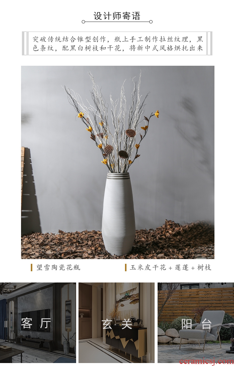 Jingdezhen ceramic large vases, garden villa decoration theme hotel furnishing articles home decoration floral outraged - 597180697163
