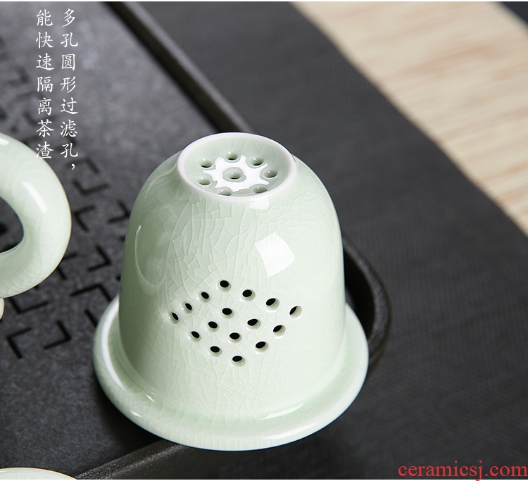 Open the slice your kiln ceramic cups with cover filter tea separate office boss personal cup tea tea cups