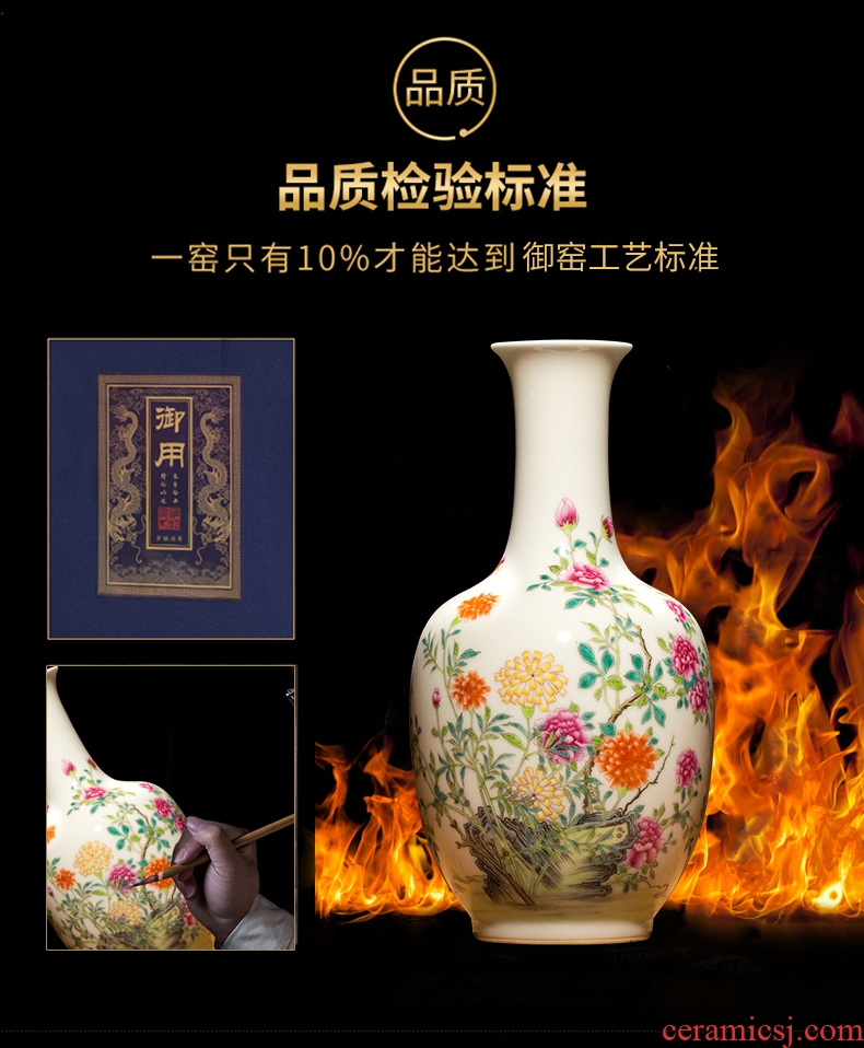 Jingdezhen ceramics handicraft sitting room be born big vase flower arrangement of Chinese style home furnishing articles TV ark - 599177095048
