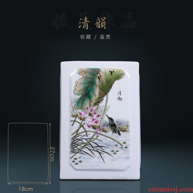 Jingdezhen antique hand-painted ceramics powder enamel inlay device plugged into the vase Chinese sitting room porch home furnishing articles
