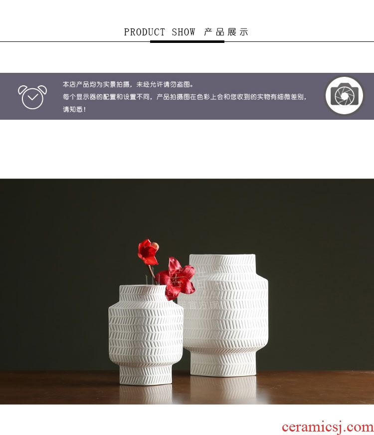 European vase furnishing articles ceramic handicraft sitting room TV ark, home decoration flower arranging flowers, dried flowers, large - 581396998083