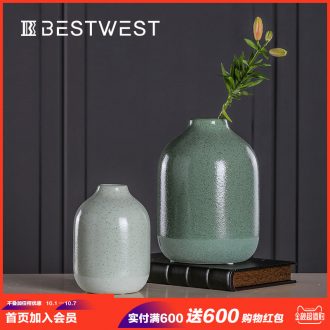 New Chinese style ceramic vase furnishing articles home sitting room dry flower vase large landing China soft adornment