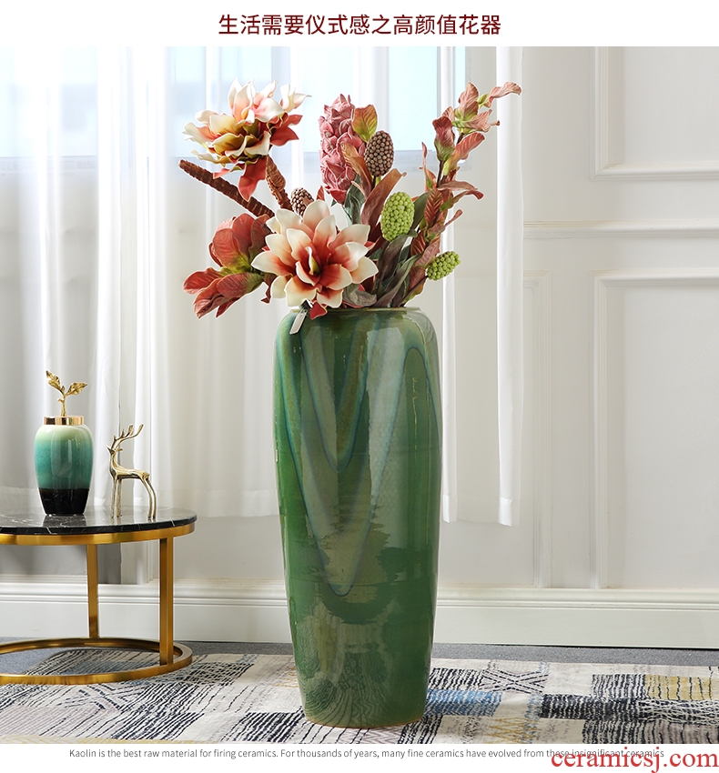 Chinese style restoring ancient ways is coarse ceramic club hotel furnishing articles sitting room window flower arrangement of large vase yulan flower POTS - 600114069958