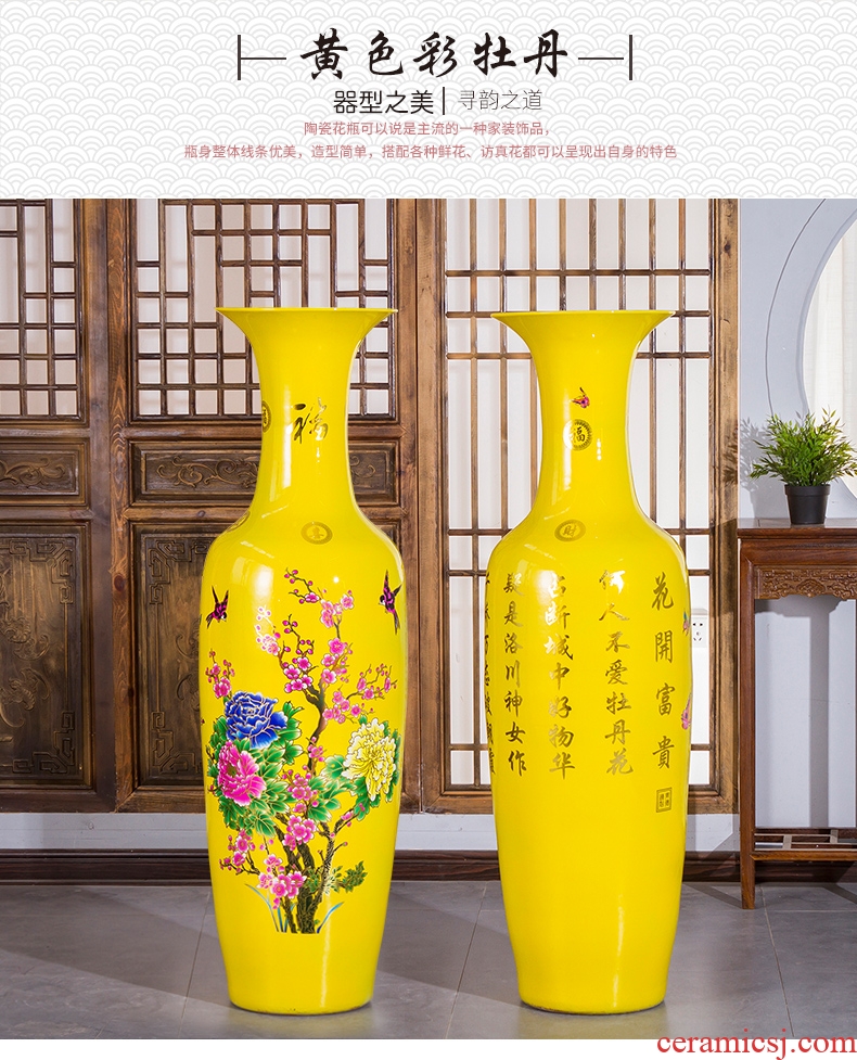 Jingdezhen art large vases, TV ark, dried flower adornment furnishing articles sitting room be born Chinese flower arranging ceramic creative - 595499367060