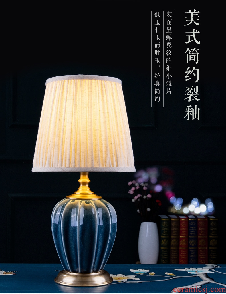 American desk lamp ceramic decoration art designer I cooper and contracted sitting room atmosphere all the head of a bed bedroom lamps and lanterns