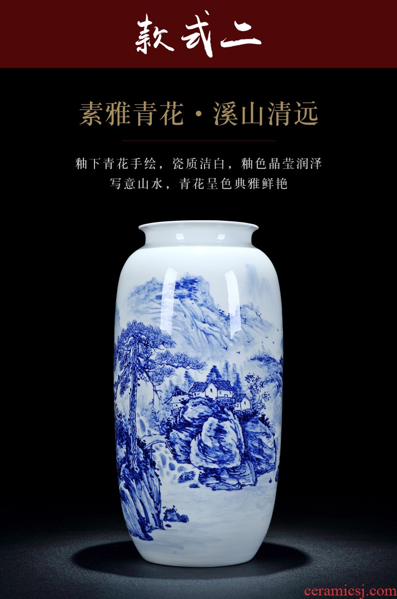 Jingdezhen ceramic vase of large hotel villa covers furnishing articles sitting room porch flower arranging the simulation tree decoration - 582821024149