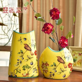 Murphy's new Chinese style classic ceramic vase hydroponic American country living room TV table wine decorative flower arranging