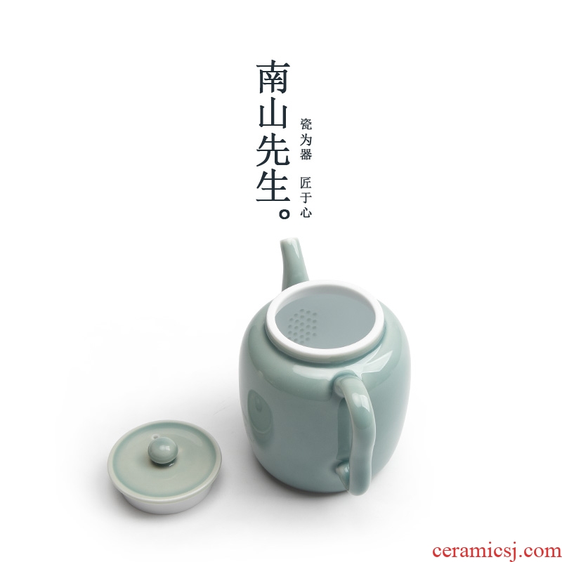 Mr Nan shan first green ceramic teapot single pot of large capacity belt filter domestic Japanese teapot suit