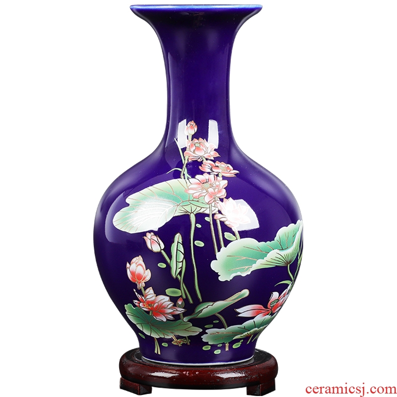 Jingdezhen ceramics floret bottle home furnishing articles dried flower arranging flowers, Chinese style living room TV cabinet handicraft