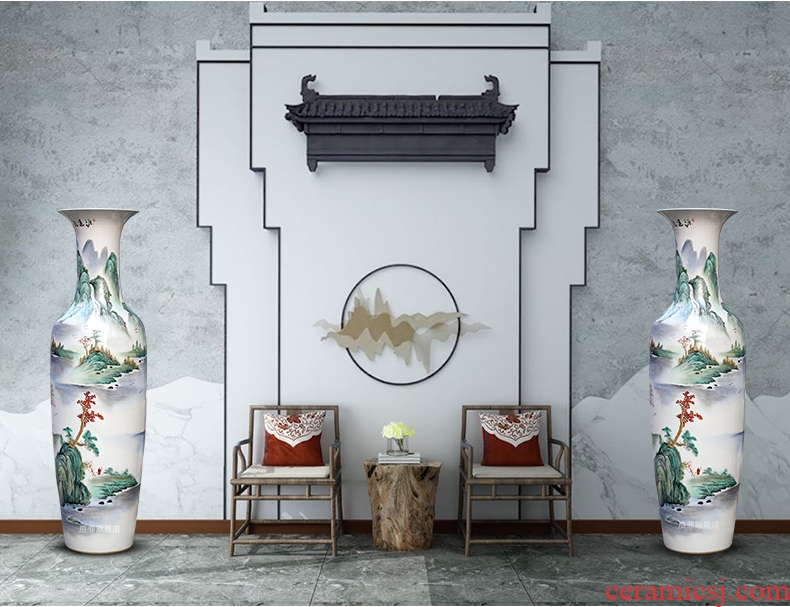 Restoring ancient ways of large vases, jingdezhen ceramic checking household soft adornment sitting room hotel big TangHua furnishing articles - 586573239126