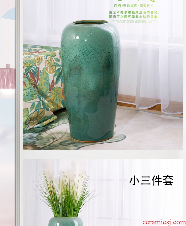 Jingdezhen ceramic vase hotel villa covers landing big sitting room porch flowers flower decoration flower arranging furnishing articles - 603685498770