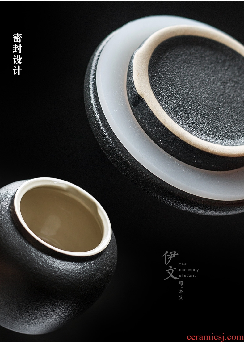 Evan ceramic portable crack kung fu tea sets tea pot cup travel outdoor contracted a pot of three cups