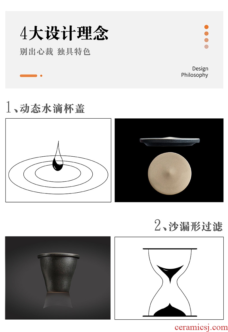 Evan ceramic filter cup keller custom make tea cup cup with cover household ceramic cup of office