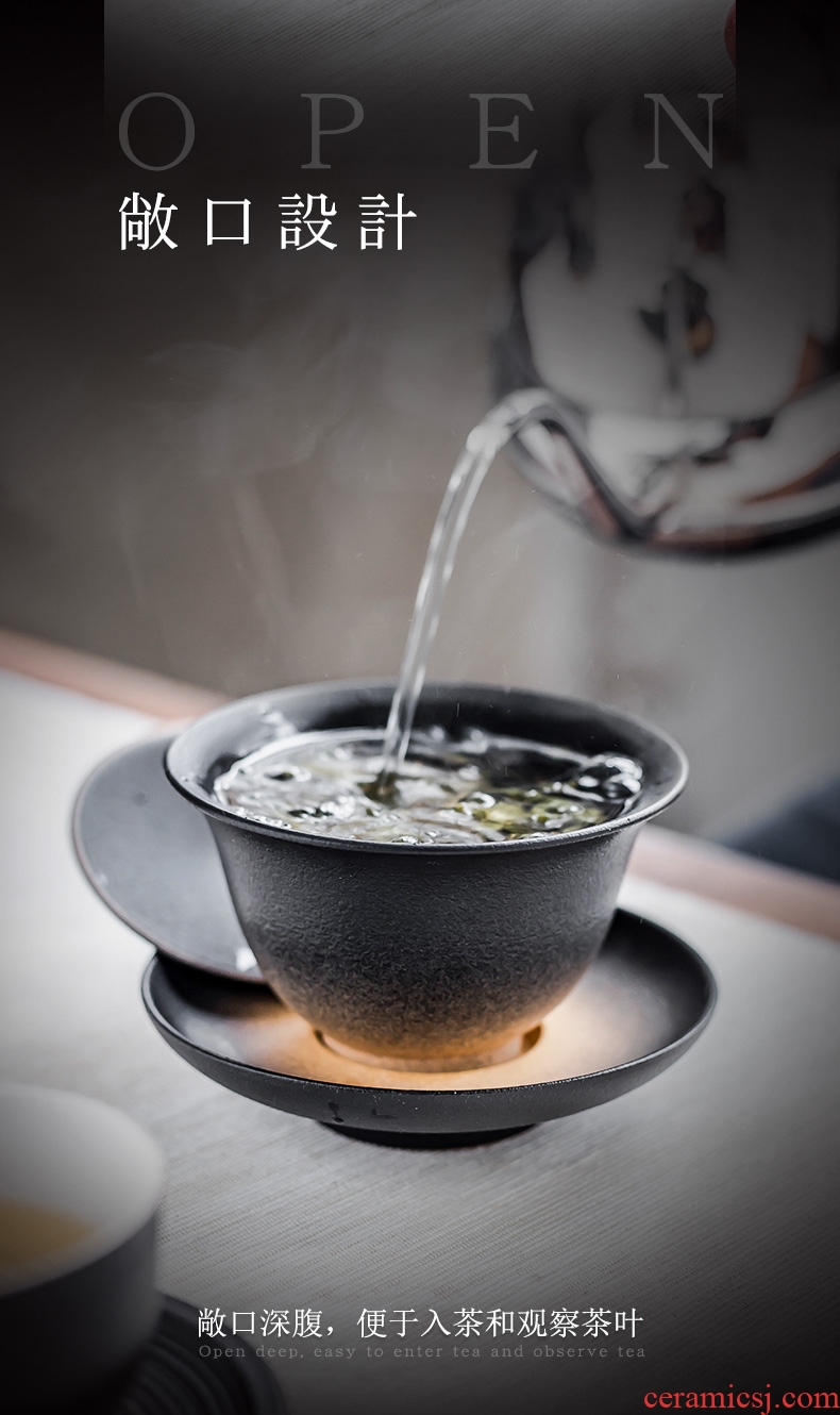 And hall three tureen Japanese kunfu tea bowl with a single tea cups only large hot tea ceramics