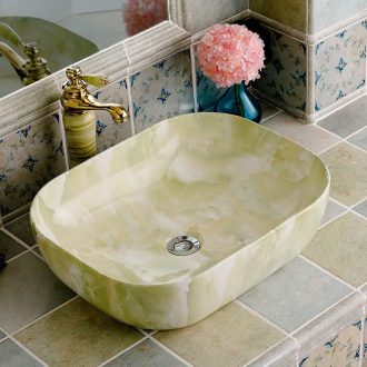 Square ceramic creative household European toilet stage basin bathroom art basin that wash a face wash to its ehrs hands and face plate of the bathroom