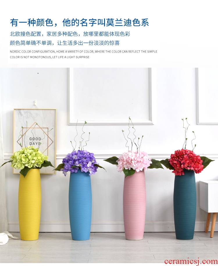 Jingdezhen ceramic art large vases, dried flower adornment furnishing articles sitting room be born Chinese flower arranging creative decorations - 603851330615