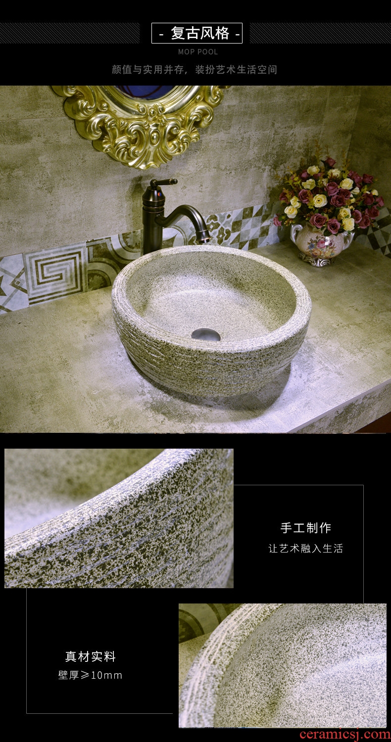 Northern Europe to restore ancient ways on the ceramic basin bathroom sink on the stage of the basin that wash a face Chinese style household lavatory ideas
