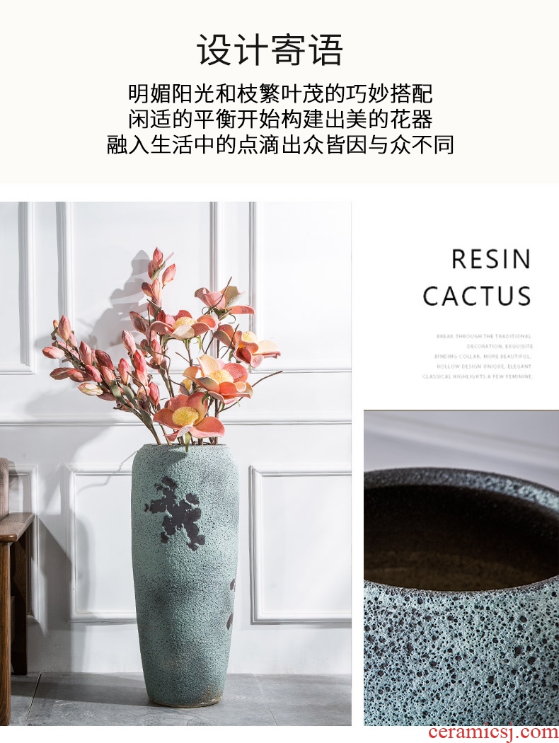 European modern lucky bamboo ceramic vases, large living room TV ark of dry flower arranging ground household adornment furnishing articles - 594245104185