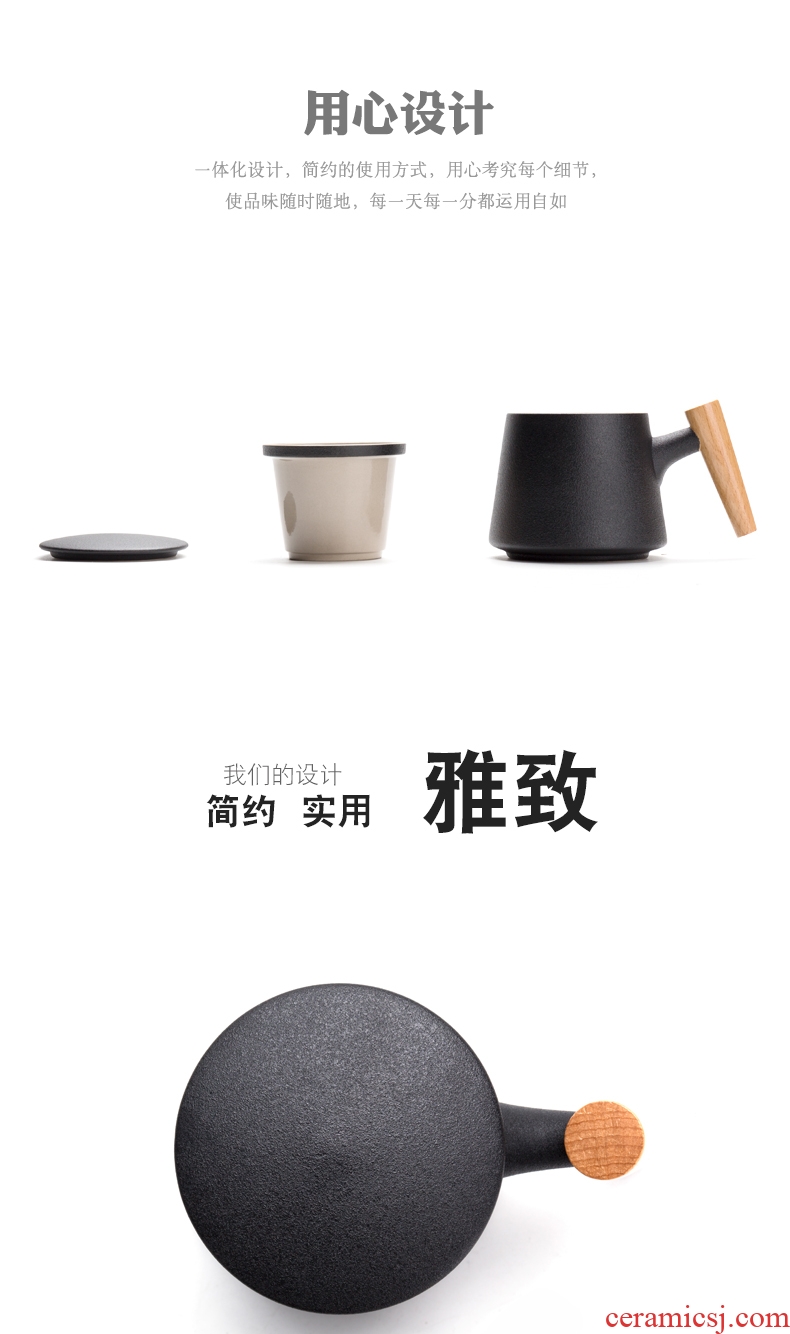 Office cup of household ceramics filter with cover the tea cups separation kung fu tea set China conference logo