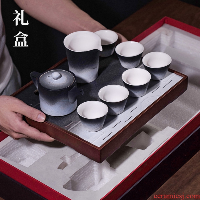 Kung fu tea set # and ceramic teapot teacup office of a complete set of household water tea tray was gift boxes