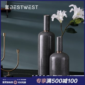 BEST WEST designer ceramic vase furnishing articles furnishing of new Chinese style living room large porcelain porcelain decoration light of key-2 luxury
