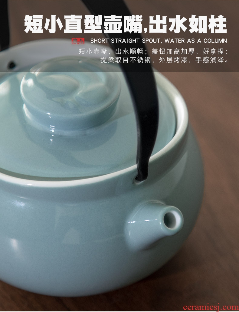 Mr Nan shan wing girder travel pot of tea set suit small sets of portable crack cup teapot ceramic type