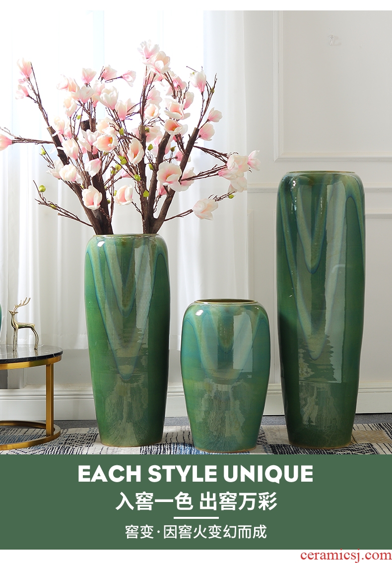 Chinese style restoring ancient ways is coarse ceramic club hotel furnishing articles sitting room window flower arrangement of large vase yulan flower POTS - 600114069958