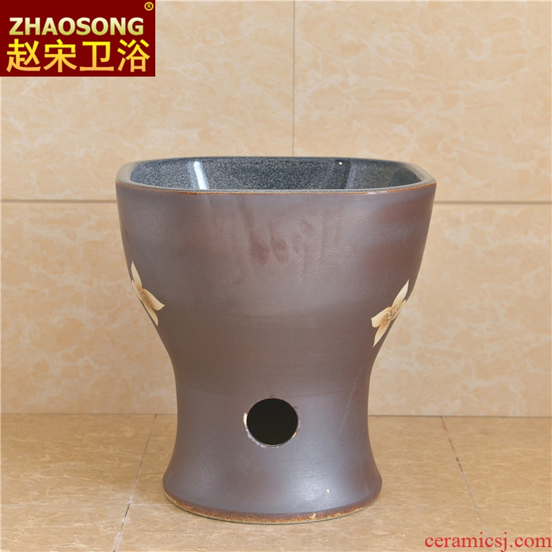 Ceramic art mop wash mop pool basin to the balcony square one-piece mop pool sweep the floor mop pool home