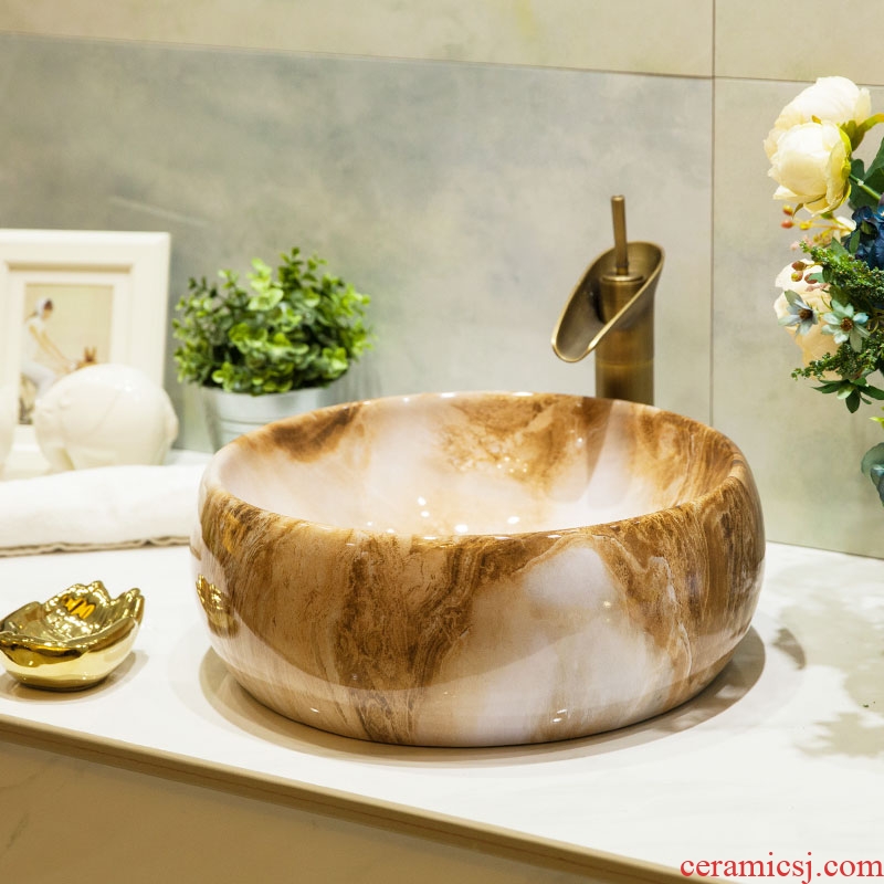 M beautiful stage basin to the basin that wash a face the sink ceramic sanitary ware art lavatory waist drum marble