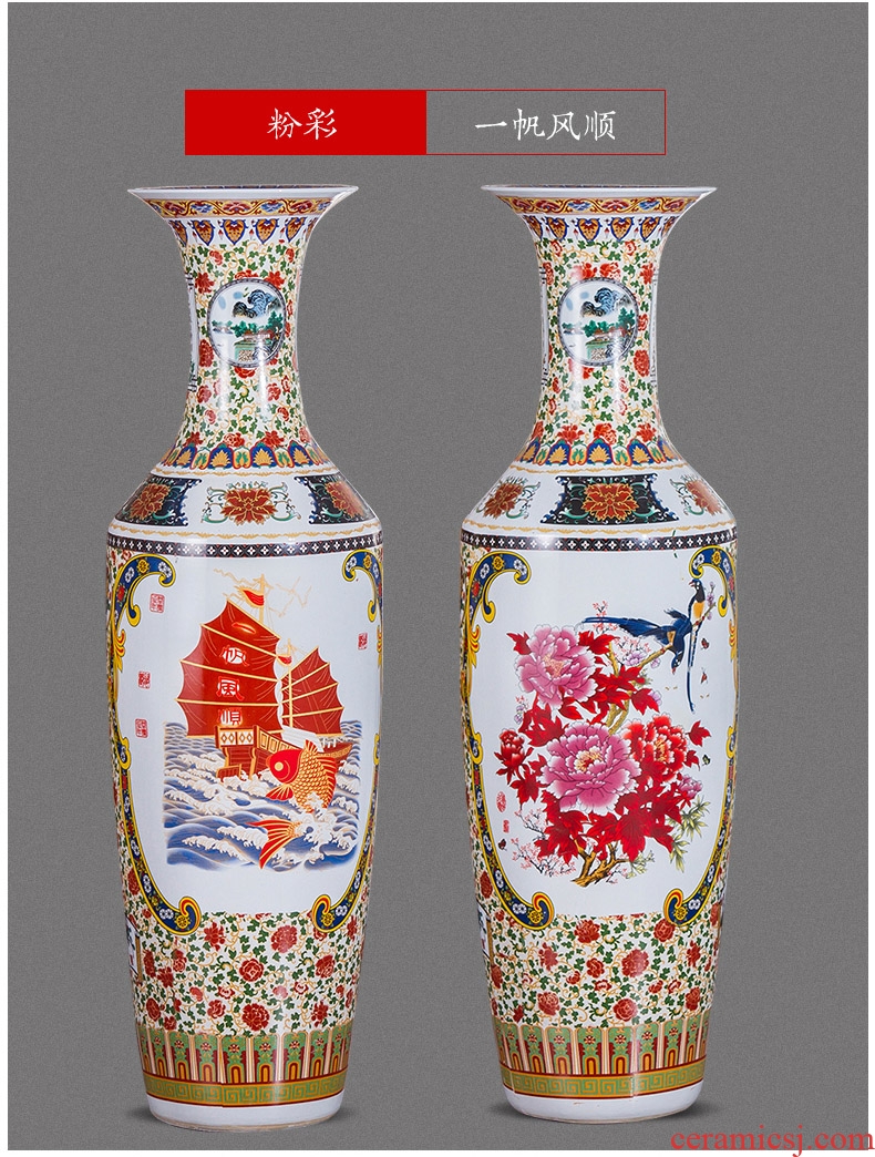 Jingdezhen of large vases, pottery and porcelain place, a large sitting room flower arranging the modern Chinese style household adornment ornament - 16946451782