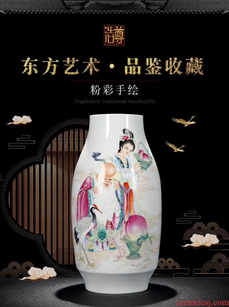 Chinese style restoring ancient ways of large vases, ceramic furnishing articles pottery sitting room hotel decoration flower arranging dried flowers thick ceramic bottle - 598477577785