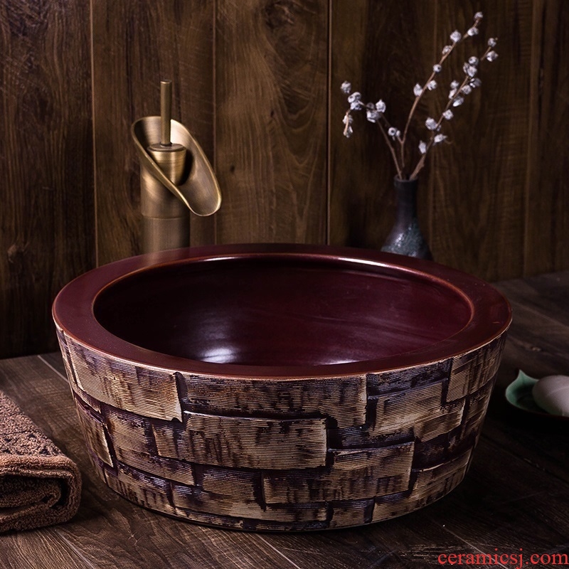 On ceramic its lavatory basin antique Chinese style restoring ancient ways sanitary toilet hotel bathroom sink basin