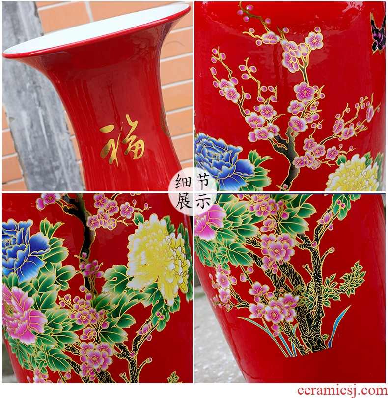 The fox Europe type restoring ancient ways large ceramic vase flower The American country flower arranging living room home decoration furnishing articles - 528950444799