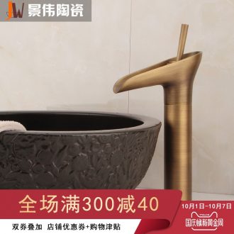 Jingdezhen european-style full copper basin sink general single-hole bibcock of cold hot water glass type household
