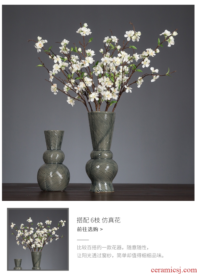 Restoring ancient ways do old POTS of jingdezhen ceramic flower implement the sitting room porch flower arrangement of large coarse pottery vase combination furnishing articles - 581672801590